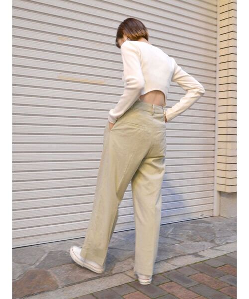 Ungrid（アングリッド）の「バックオープンフィットロングスリーブTee（Tシャツ/カットソー・レディース・オレンジ/アイボリー/ブラック・FREE）」の19枚目の写真