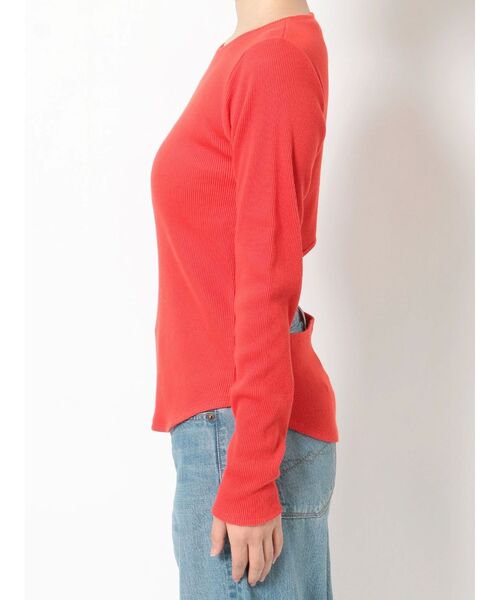 Ungrid（アングリッド）の「バックオープンフィットロングスリーブTee（Tシャツ/カットソー・レディース・オレンジ/アイボリー/ブラック・FREE）」の12枚目の写真