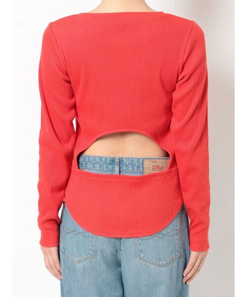 Ungrid（アングリッド）の「バックオープンフィットロングスリーブTee（Tシャツ/カットソー・レディース・オレンジ/アイボリー/ブラック・FREE）」の11枚目の写真