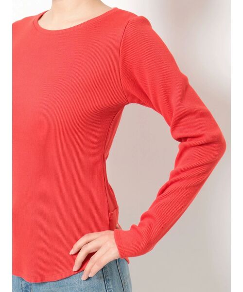 Ungrid（アングリッド）の「バックオープンフィットロングスリーブTee（Tシャツ/カットソー・レディース・オレンジ/アイボリー/ブラック・FREE）」の9枚目の写真