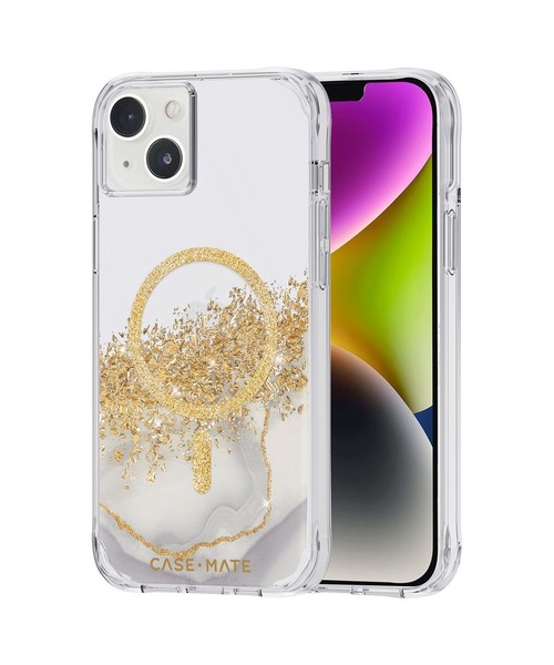 Case-Mate(ケースメイト)の「iPhone14Plus 6.7inch Case-Mate Karat Marble MagSafe対応・3.0m落下耐衝撃・抗菌・リサイクル素材(スマホケース/カバー・レディース・ブラック×ゴールド/ホワイト×ゴールド・ONE SIZE)」の5枚目の写真