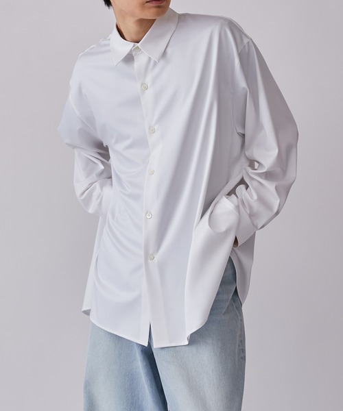 Lui's（ルイス）の「バンブーレーヨンエアリーシャツ（シャツ/ブラウス・メンズ・ホワイト/ブラック/ブルー・FREE）」の5枚目の写真