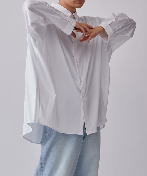 Lui's（ルイス）の「バンブーレーヨンエアリーシャツ（シャツ/ブラウス・メンズ・ホワイト/ブラック/ブルー・FREE）」の7枚目の写真