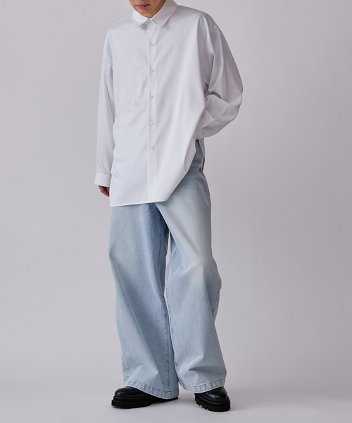 Lui's（ルイス）の「バンブーレーヨンエアリーシャツ（シャツ/ブラウス・メンズ・ホワイト/ブラック/ブルー・FREE）」の8枚目の写真