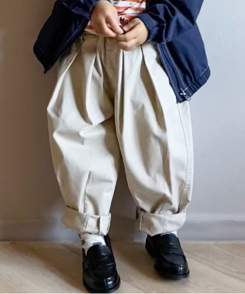 MAKE YOUR DAY（メイクユアデイ）の「バルーンパンツ■80～140cm（その他パンツ・キッズ・ベージュ/アイボリー/オレンジ・140/100/130/120/110/90/80）」の2枚目の写真