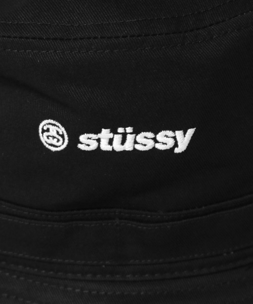 Stussy フォントロゴ サイコロ バケットハット ブラック 24102305_1.jpg