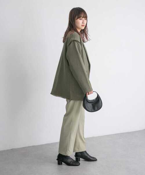 KBF（ケイビーエフ）の「フロントタックイージーパンツ（その他パンツ・レディース・グレー/ベージュ/ダークブラウン・ONE）」の8枚目の写真