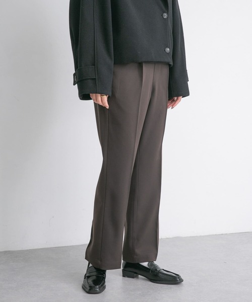 KBF（ケイビーエフ）の「フロントタックイージーパンツ（その他パンツ・レディース・グレー/ベージュ/ダークブラウン・ONE）」の10枚目の写真