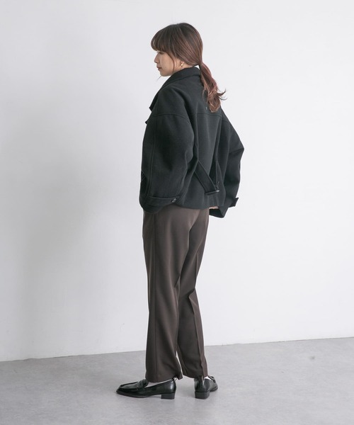 KBF（ケイビーエフ）の「フロントタックイージーパンツ（その他パンツ・レディース・グレー/ベージュ/ダークブラウン・ONE）」の14枚目の写真