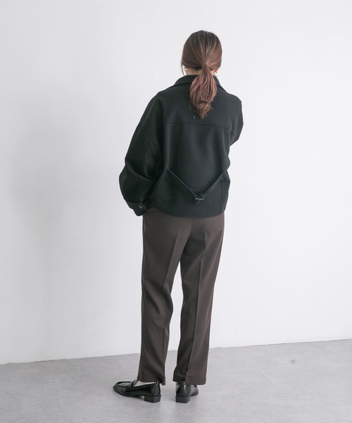 KBF（ケイビーエフ）の「フロントタックイージーパンツ（その他パンツ・レディース・グレー/ベージュ/ダークブラウン・ONE）」の15枚目の写真