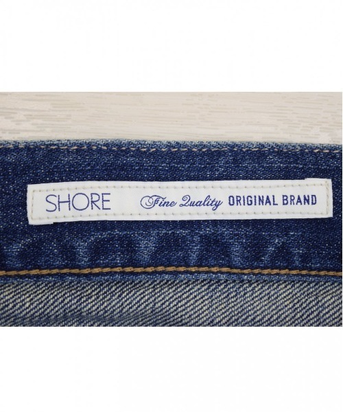 SHORE （ショア）の「SHORE プレミアムコットンボーイズテーパードパンツ（デニムパンツ・レディース・インディゴブルー/ライトインディゴブルー・LARGE/SMALL/MEDIUM）」の6枚目の写真