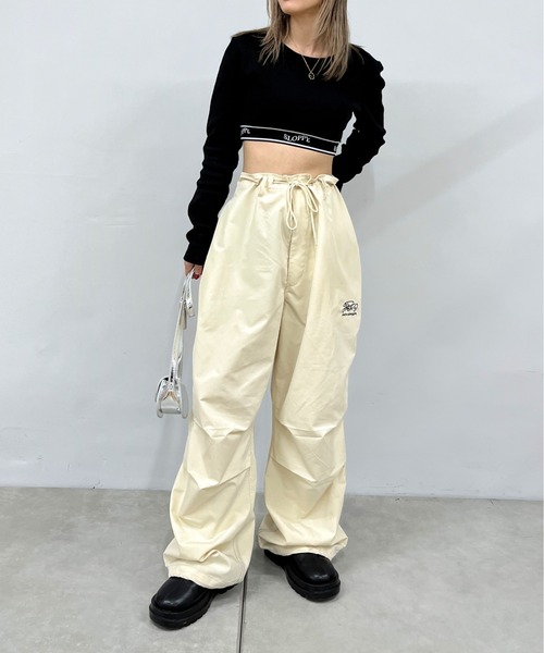 WHO'S WHO gallery（フーズフーギャラリー）の「【SLOPPY/スロッピー】ラインゴムトップス（Tシャツ/カットソー・レディース・ライトグレー/ブラック/ホワイト/ブラック系その他・FREE）」の11枚目の写真