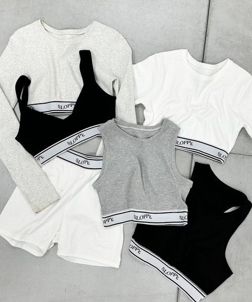 WHO'S WHO gallery（フーズフーギャラリー）の「【SLOPPY/スロッピー】ラインゴムトップス（Tシャツ/カットソー・レディース・ライトグレー/ブラック/ホワイト/ブラック系その他・FREE）」の15枚目の写真