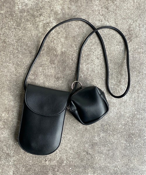 CPCM（シーピーシーエム）の「合皮マルチミニショルダー（ショルダーバッグ・レディース・ブラック/アイボリー/ブラウン・FREE）」の3枚目の写真