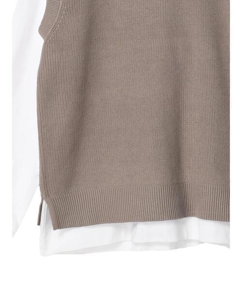 CRAFT STANDARD BOUTIQUE（クラフトスタンダードブティック）の「[SET商品]60/2 14G片畦ニットベスト+ロンTEE  SET（ニット/セーター・メンズ・ブルーグレー/グレイッシュベージュ/ブラック・LL/M/L）」の12枚目の写真