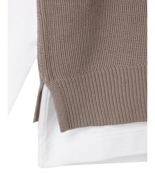 CRAFT STANDARD BOUTIQUE（クラフトスタンダードブティック）の「[SET商品]60/2 14G片畦ニットベスト+ロンTEE  SET（ニット/セーター・メンズ・ブルーグレー/グレイッシュベージュ/ブラック・LL/M/L）」の14枚目の写真
