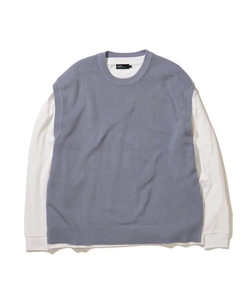 CRAFT STANDARD BOUTIQUE（クラフトスタンダードブティック）の「[SET商品]60/2 14G片畦ニットベスト+ロンTEE  SET（ニット/セーター・メンズ・ブルーグレー/グレイッシュベージュ/ブラック・LL/M/L）」の21枚目の写真