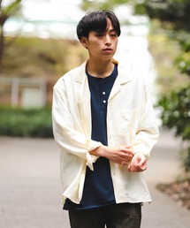B:MING by BEAMS（ビーミングバイビームス）の「B:MING by BEAMS / リネンライク オープンカラー シャツ（シャツ/ブラウス・メンズ）」