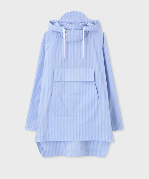 Paul Smith(ポールスミス)の「エアリーストライプ アノラックパーカ / 133113 103Y(ブルゾン・メンズ・ライトブルー・MEDIUM/LARGE/SMALL/X-LARGE)」の1枚目の写真