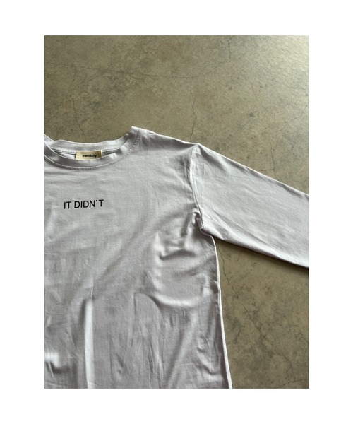 owndaily（オンデイリー）の「シンプルロゴロングTシャツ（Tシャツ/カットソー・レディース・ホワイト/ブラック・FREE）」の8枚目の写真