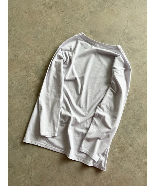 owndaily（オンデイリー）の「シンプルロゴロングTシャツ（Tシャツ/カットソー・レディース・ホワイト/ブラック・FREE）」の9枚目の写真