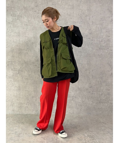 owndaily（オンデイリー）の「シンプルロゴロングTシャツ（Tシャツ/カットソー・レディース・ホワイト/ブラック・FREE）」の21枚目の写真