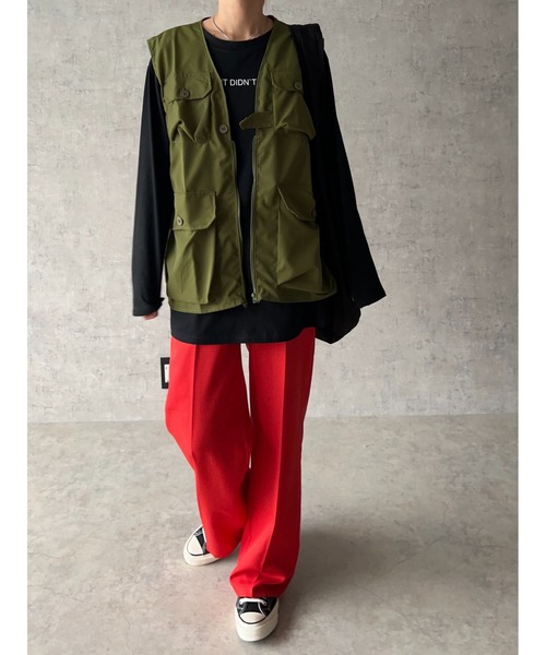 owndaily（オンデイリー）の「シンプルロゴロングTシャツ（Tシャツ/カットソー・レディース・ホワイト/ブラック・FREE）」の4枚目の写真