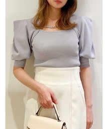 dazzlin | デコルテベルトコンパクトニットトップス(ニット/セーター)