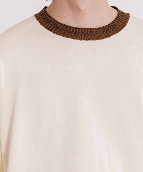UNITED TOKYO（ユナイテッドトウキョウ）の「ステッチリブボーダーニット（ニット/セーター・メンズ・アイボリー/ブラック・1/2）」の11枚目の写真