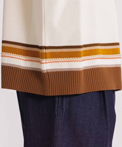 UNITED TOKYO（ユナイテッドトウキョウ）の「ステッチリブボーダーニット（ニット/セーター・メンズ・アイボリー/ブラック・1/2）」の19枚目の写真