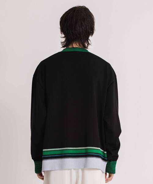 UNITED TOKYO（ユナイテッドトウキョウ）の「ステッチリブボーダーニット（ニット/セーター・メンズ・アイボリー/ブラック・1/2）」の12枚目の写真