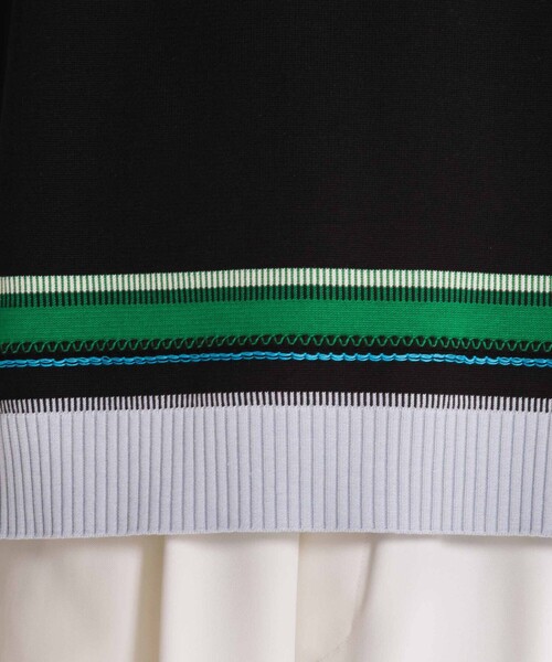 UNITED TOKYO（ユナイテッドトウキョウ）の「ステッチリブボーダーニット（ニット/セーター・メンズ・アイボリー/ブラック・1/2）」の18枚目の写真