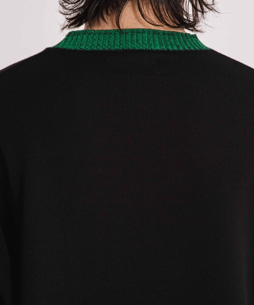 UNITED TOKYO（ユナイテッドトウキョウ）の「ステッチリブボーダーニット（ニット/セーター・メンズ・アイボリー/ブラック・1/2）」の5枚目の写真