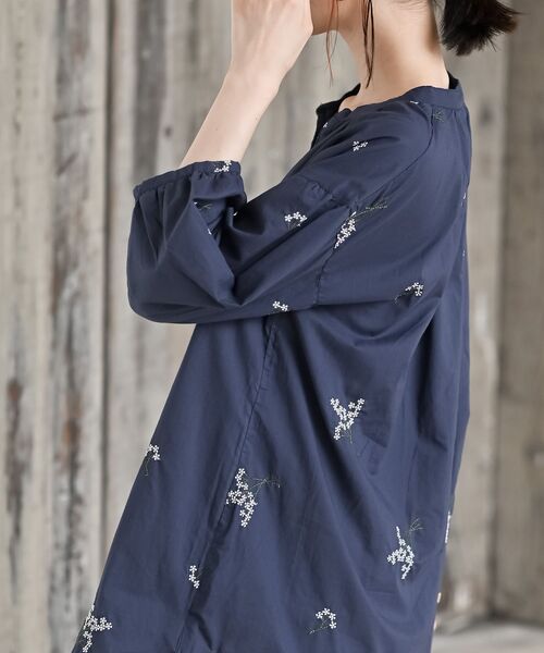 ブーケ刺繍7分袖ブラウス（シャツ/ブラウス）｜rps（アールピーエス