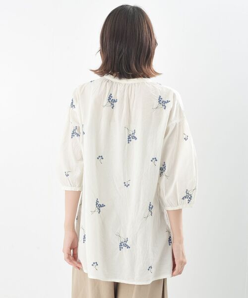 ブーケ刺繍7分袖ブラウス（シャツ/ブラウス）｜rps（アールピーエス