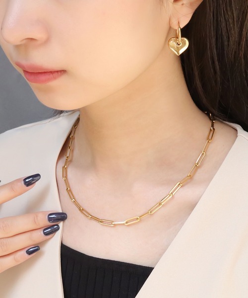 blackdia ocean（ブラックダイヤオーシャン）の「blackdia ocean 2WAYハートピアス（ピアス（両耳用）・レディース・ピンクゴールド/ゴールド/シルバー・FREE）」の6枚目の写真