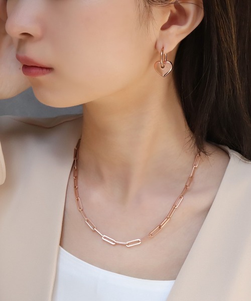 blackdia ocean（ブラックダイヤオーシャン）の「blackdia ocean 2WAYハートピアス（ピアス（両耳用）・レディース・ピンクゴールド/ゴールド/シルバー・FREE）」の7枚目の写真