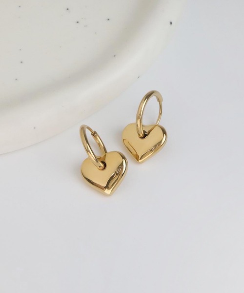 blackdia ocean（ブラックダイヤオーシャン）の「blackdia ocean 2WAYハートピアス（ピアス（両耳用）・レディース・ピンクゴールド/ゴールド/シルバー・FREE）」の12枚目の写真