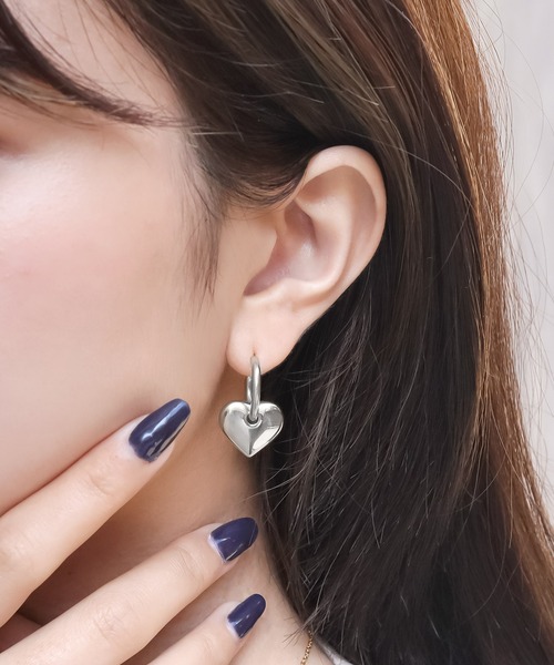 blackdia ocean（ブラックダイヤオーシャン）の「blackdia ocean 2WAYハートピアス（ピアス（両耳用）・レディース・ピンクゴールド/ゴールド/シルバー・FREE）」の14枚目の写真