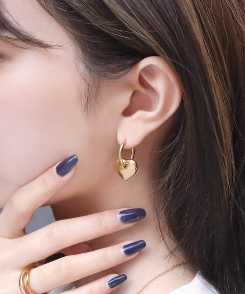 blackdia ocean（ブラックダイヤオーシャン）の「blackdia ocean 2WAYハートピアス（ピアス（両耳用）・レディース・ピンクゴールド/ゴールド/シルバー・FREE）」の15枚目の写真