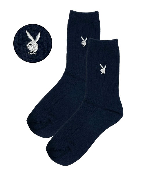 PLAYBOY(プレイボーイ)の「PLAYBOY/プレイボーイ ソックス スクールソックス 18cm丈 クルーソックス 通学用 学生用 靴下(ソックス/靴下・レディース・ブルー系その他2/ブルー系その他3/ブルー系その他4/ブラック系その他/ブルー系その他・23-25cm)」の4枚目の写真
