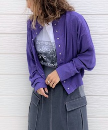 Q | スナップボタンリブカットカーデ(カーディガン/ボレロ)