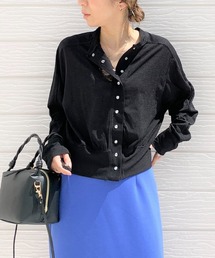 Q | スナップボタンリブカットカーデ(カーディガン/ボレロ)