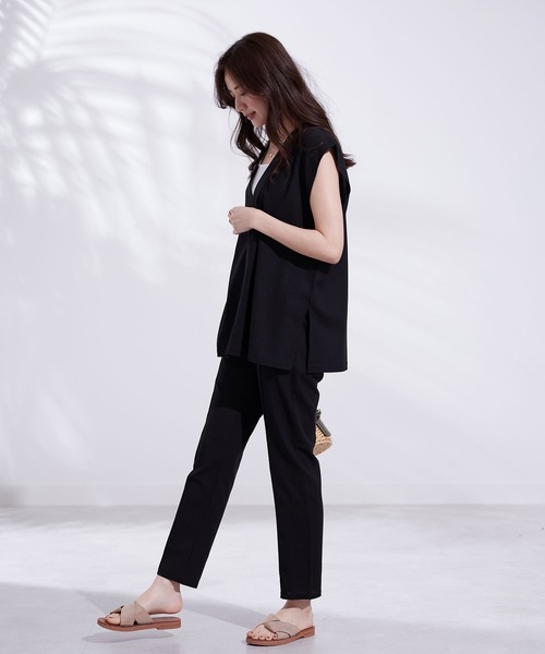 CHAN ME(チャンミ)の「麻レーヨンセットアップ(セットアップ・レディース・ブラック/ベージュ系その他・MEDIUM/LARGE)」の20枚目の写真