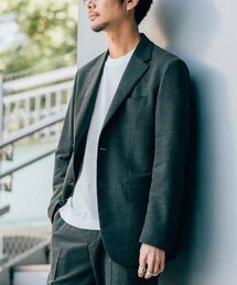 EDIFICE | "高通気＆シワ防止機能" カラミ メッシュ 2ボタン ジャケット【セットアップ着用可】(テーラードジャケット)