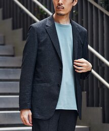 EDIFICE | "高通気＆シワ防止機能" カラミ メッシュ 2ボタン ジャケット【セットアップ着用可】(テーラードジャケット)