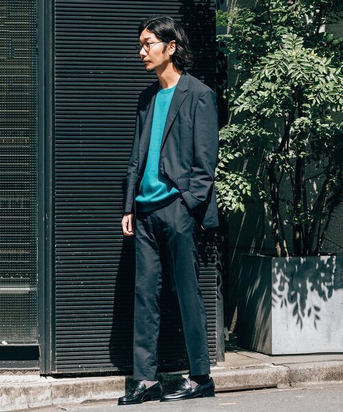 EDIFICE（エディフィス）の「"高通気＆シワ防止機能" カラミ メッシュ 2ボタン ジャケット【セットアップ着用可】（テーラードジャケット・メンズ・ブラック/ベージュ/カーキ/ネイビー・SMALL/MEDIUM/LARGE/X-LARGE）」の14枚目の写真