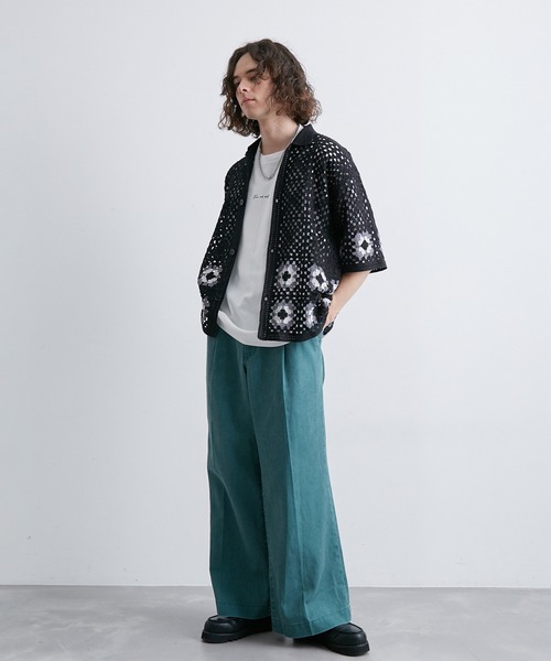 JUNRED(ジュンレッド)の「クロシェシャツ(シャツ/ブラウス・メンズ・ブラック/グリーン/ブルー系その他4・S/M/L)」の20枚目の写真