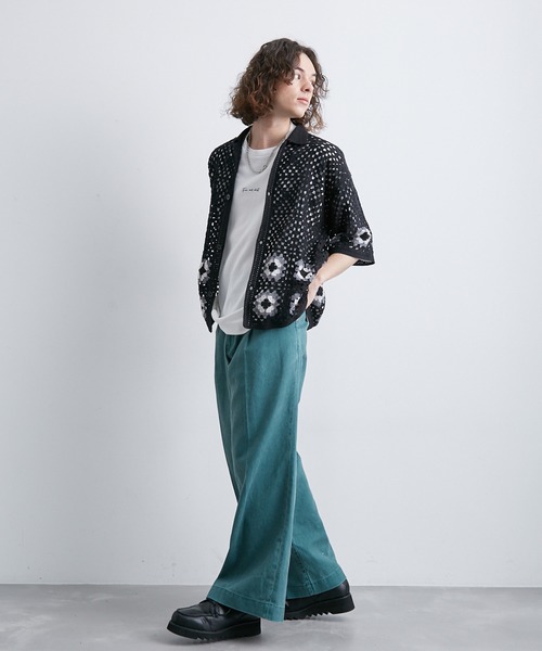 JUNRED(ジュンレッド)の「クロシェシャツ(シャツ/ブラウス・メンズ・ブラック/グリーン/ブルー系その他4・S/M/L)」の16枚目の写真
