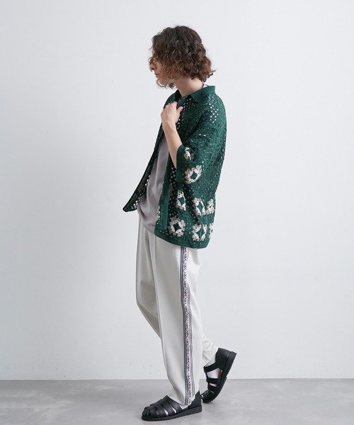 JUNRED(ジュンレッド)の「クロシェシャツ(シャツ/ブラウス・メンズ・ブラック/グリーン/ブルー系その他4・S/M/L)」の12枚目の写真